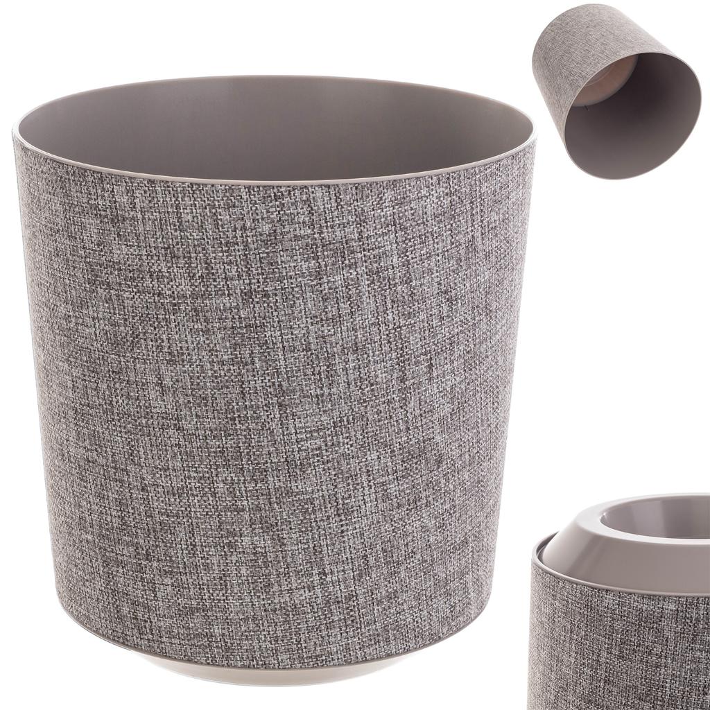 KADAX Doniczka Donica Na Kwiaty Osłonka Plastikowa Kwietnik 19cm Taupe