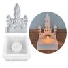 Castle House Candlesticks Resins Moulds Snow House Candle Holder Silicone Molds DIY Castings Moulds for Home Decorations