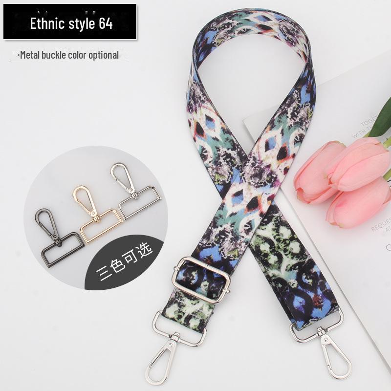 Women's Ethnic Style Adjustable Multi-Color Crossbody Shoulder Bag Strap Replacement