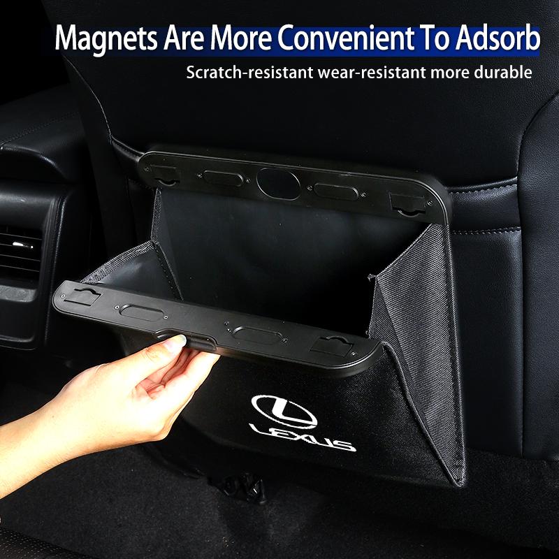 Car Seatback Trash Can Magnetic Waste Bag Garbage Pouch Accessories For Lexus UX250h RX450h CT200h RX400h NX300h RX350 RX300 AEK1