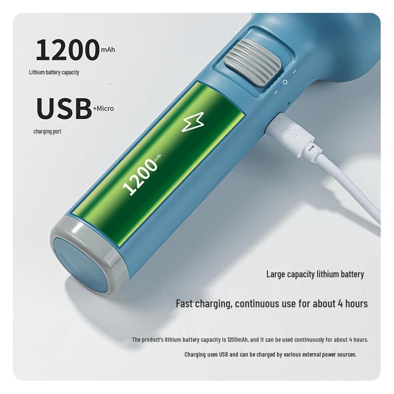 Deli Dual LED USB Rechargeable Flashlight