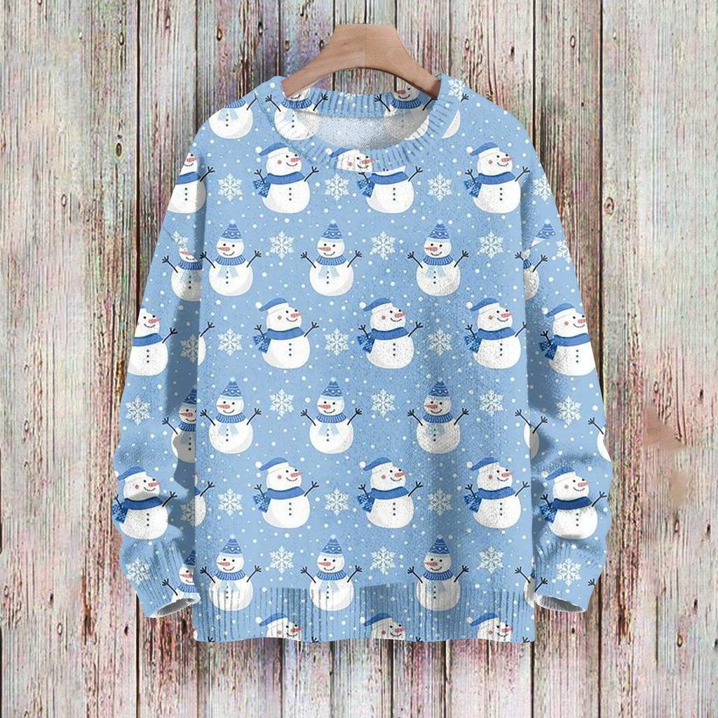 Christmas Sweatshirts For Women Knit Sweater Cute Shirt Fall Crewneck Pullover Tops