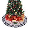 New Year Cloth/Linen Xmas Layout Floor Mat Cover Xmas Decor Christmas Carpet Xmas Tree Skirt