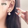 Bow Earrings for Women Faux Pearl Drop Dangle Bowknot Earrings Valentine's Day Jewelry Accessory Gifts for Girls