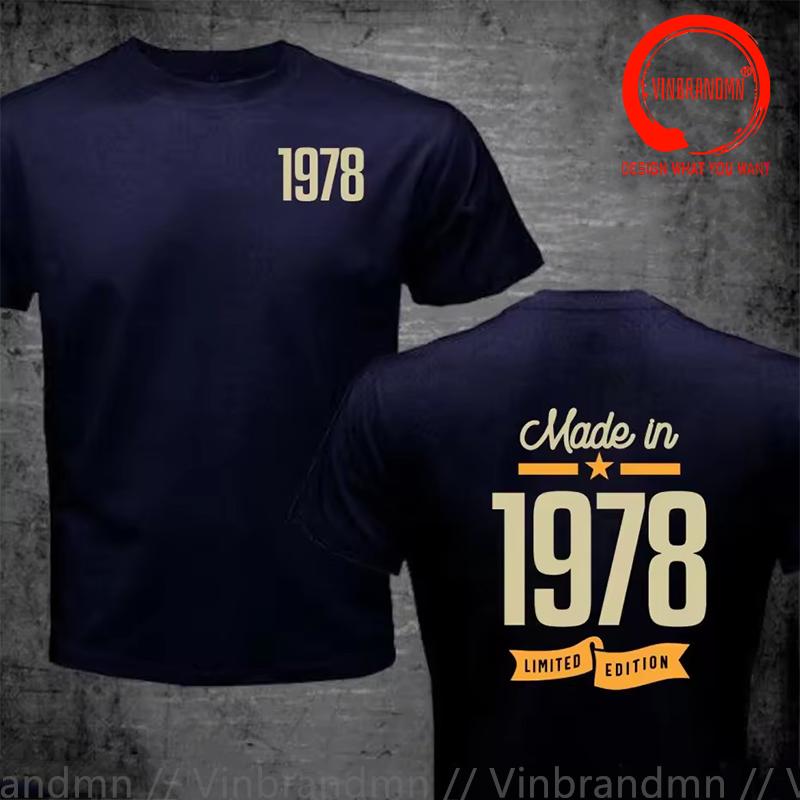 Vintage Since 1978 Birthday Gift Made In 1978 T Shirt Unisex Fashion Trendy Casual Clothing Stylish Tops Tee Shirt Leisure Tshirt