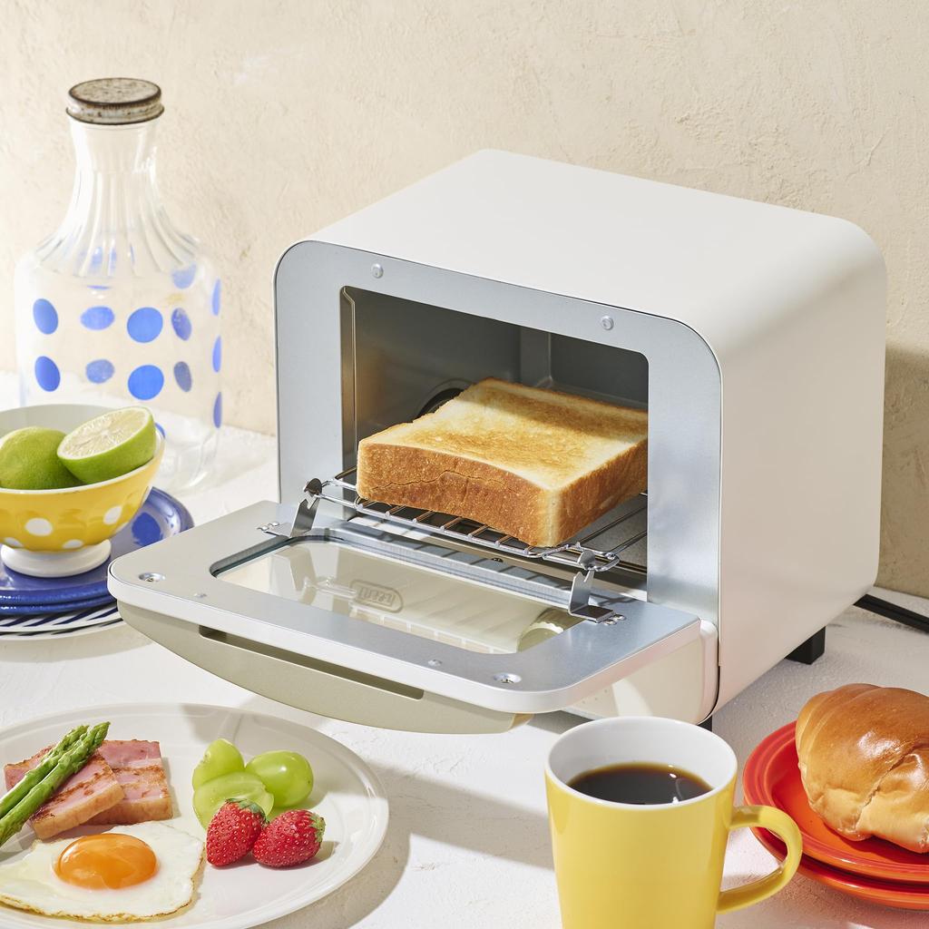 Мини-тостер на 1 ломтик хлеба, симпатичный, яркий, стильный бытовой прибор [Toffy] K-HTS1 (Канареечно-желтый)