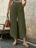 2025 Новые свободные повседневные брюки из хлопка и пеньки с завязками на шнурке и карманами для женщин
