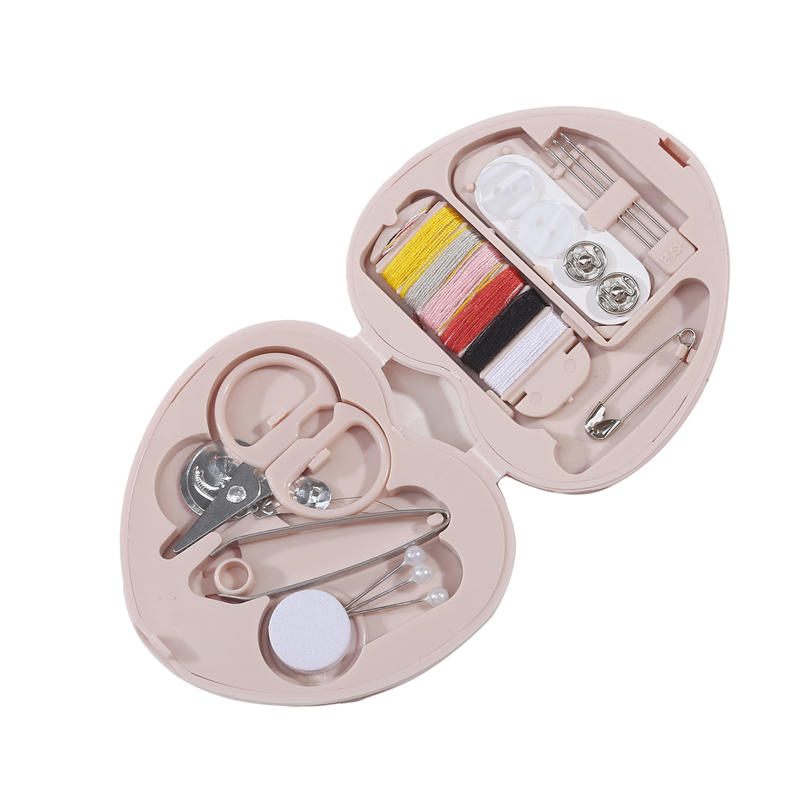 Портативный дорожный набор для ремонта швейных принадлежностей в форме сердца, мини-коробка с швейными инструментами, нитками, ножницами, иглами для ручного шитья своими руками