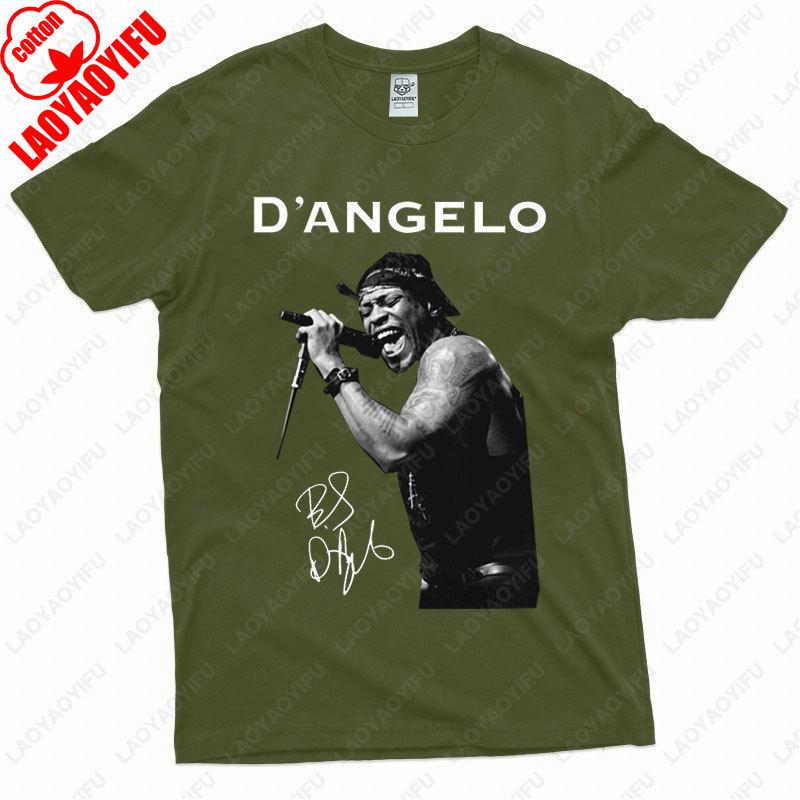 Dangelo Shirt Signature Gift Trendy Unisex TShirt Vintage Cotton Shortsleeve Tees Retro Trend Cool Street T Shirts Camisetas