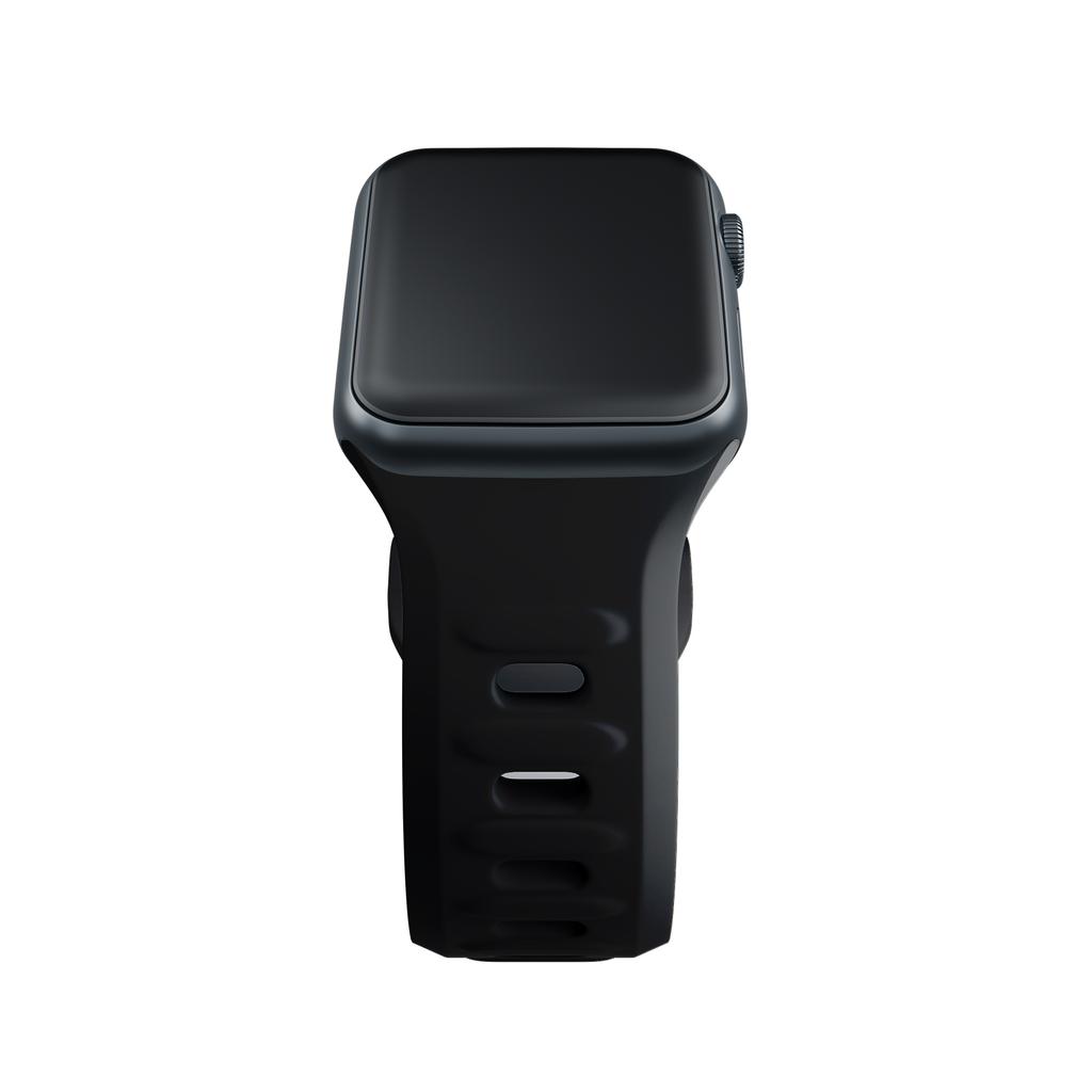 38/40/41/42 Mm Black (Small) - 3Mk Silicone Watch Strap For Apple