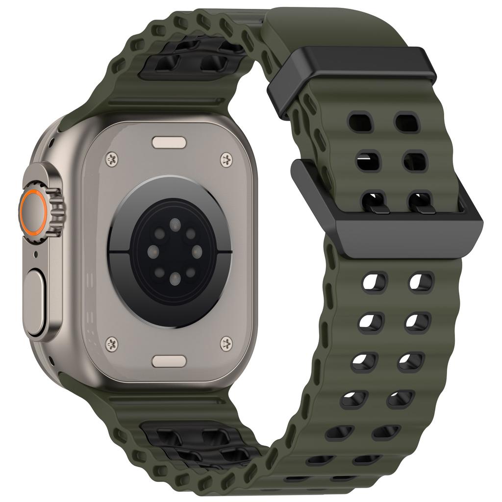 Watch Band for Apple Watch Series 10 Ultra 9 8 7 SE 6 5 4 3 2 1 46mm 49mm 45mm 44mm 42mm Dual Color Silicone Strap