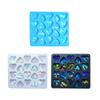 Holographic Heart Shaped Silicone Mold Ear Studs Epoxy Resin Casting Mould for DIY Earrings Necklace Anklet Bracelet