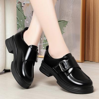 Модные туфли в японском стиле в стиле Лолита женские винтажные лоферы на толстой подошве черные туфли-лодочки британские женские туфли в стиле косплей JK Uniform