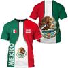 Mens Mexico National Team 3D Printed Quick Dry Breathable Short Sleeve T-Shirt Sport Casual Loose Fit