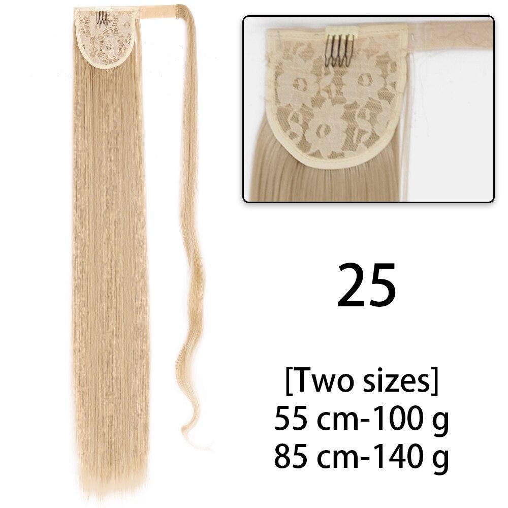 LISI HAIR Длинная прямая волнистая синтетическая шиньон с конским хвостом. Женская повседневная одежда - дополнительные волосы 85 см с конским хвостом.