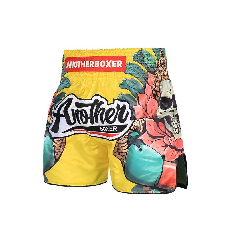 ANOTHERBOXER Шорты для боевых искусств с изображением черепа и Будды Муай Тайский бокс ММА Тренировочные Унисекс Высокопроизводительные Штаны для спортзала