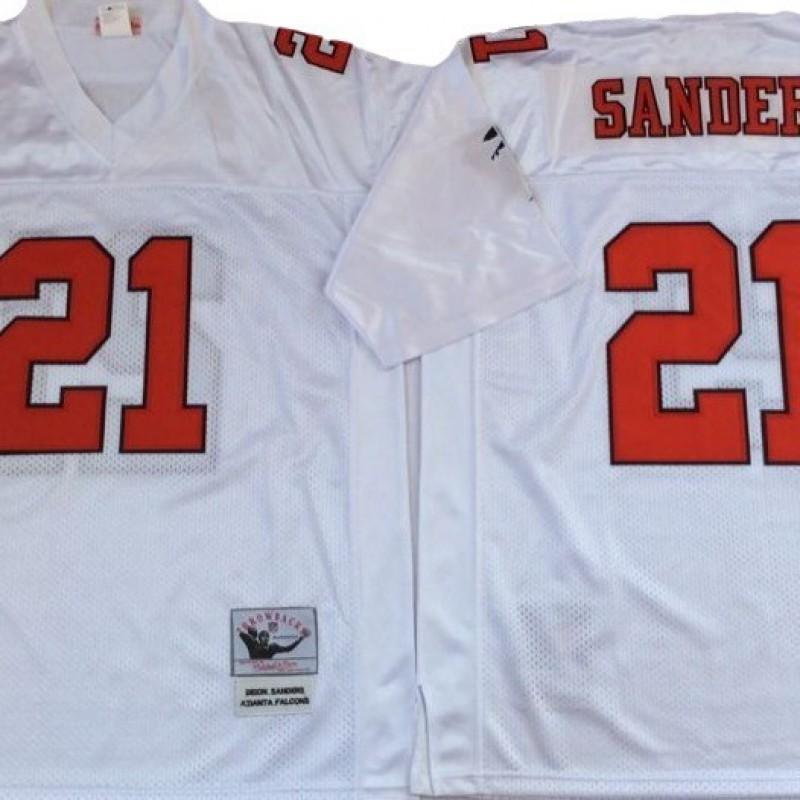 Rugby Jersey Atlanta Falcons Hall Of Fame 21 Retro Limited Edition Cotton Sports Uniform Men Women