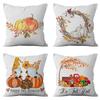 Дом День Благодарения Наволочка Декоративная Сверхкороткий Ворс Тыква Гном Наволочка