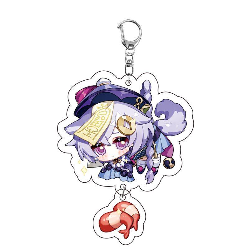 Game Keychains Acrylic Figure School Bag Keychian Holder Key Ring For Children Girl Men Accessories