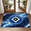 Hamburger SV Football Design Crystal Velvet Rug Soft Decorative Mat for Bedroom Entrance