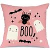 Halloween pillowcase ghost decoration holiday farmhouse pillowcase decoration home sofa pink purple 45x45 pillow case