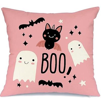 Halloween pillowcase ghost decoration holiday farmhouse pillowcase decoration home sofa pink purple 45x45 pillow case