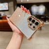 Fashion Bling Plating TPU Case for Samsung Galaxy S24 S22 Ultra S23 FE A55 A35 A25 A15 A54 A34 Case Glitter Phone Cover for iPhone 15 Pro Max 14 Plus