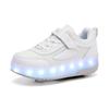 Mesh Breathable Runaway Shoes Double Wheels Boys and Girls Wheels Shoes Luminous Shoes