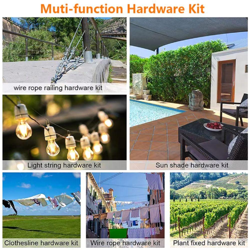 PVC Coated Stainless Steel Cable Rope Heavy Duty Wire Fence Roll Kits Clothesline