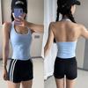 European and American Style Halter Neck Seamless Beauty Back Push-Up Sports Bra for Women, Shockproof Quick-Dry Yoga Vest, Running Bra for Outerwear