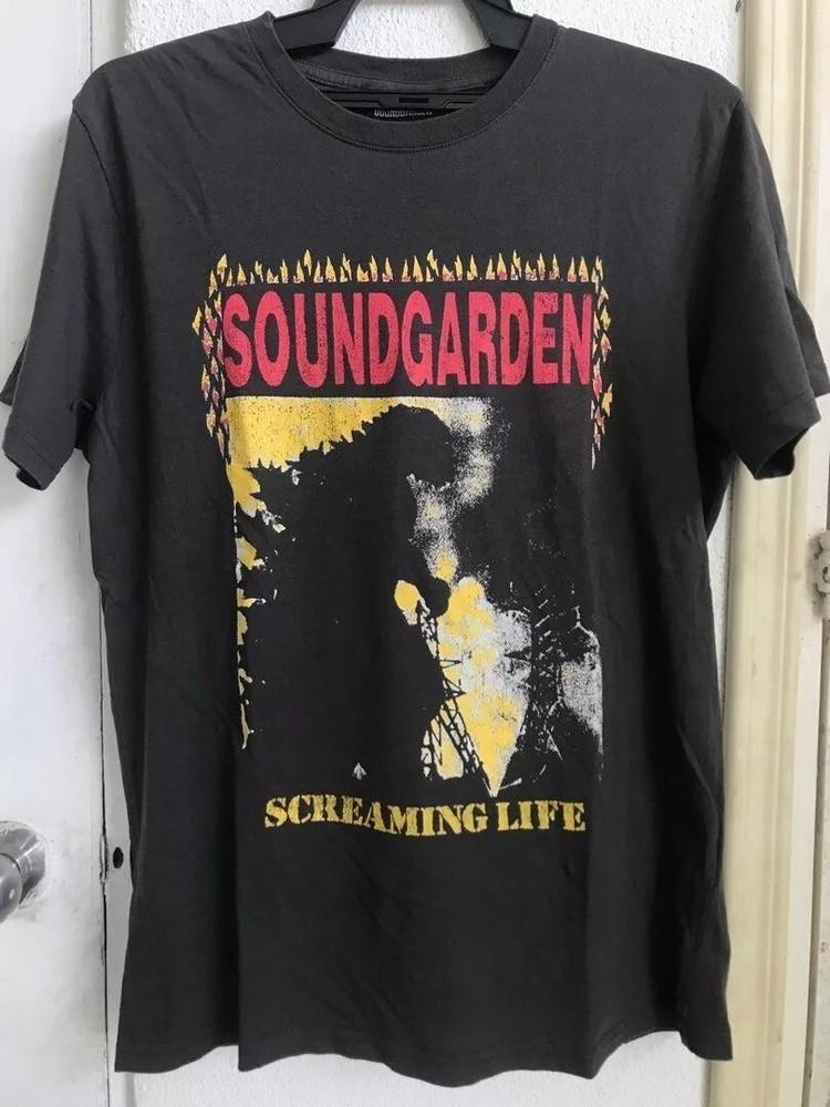 Soundgarden Screaming Live Cotton Black Unisex Tshirt Men Women S5XL Unisex T-Shirt