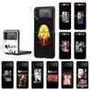 Чехол для Samsung Z Flip3 Flip4 Tokyo Revengers Mikey Luxury Galaxy Z Flip 4 3 5g, черный матовый жесткий силиконовый чехол для телефона
