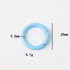 5 шт. Пряжки Соединитель 25 мм Кольцо Карабины для брелока Цветные Прочные Открывающиеся Круглые Карабины Металлические Пружинные Застежки Цепь для собаки