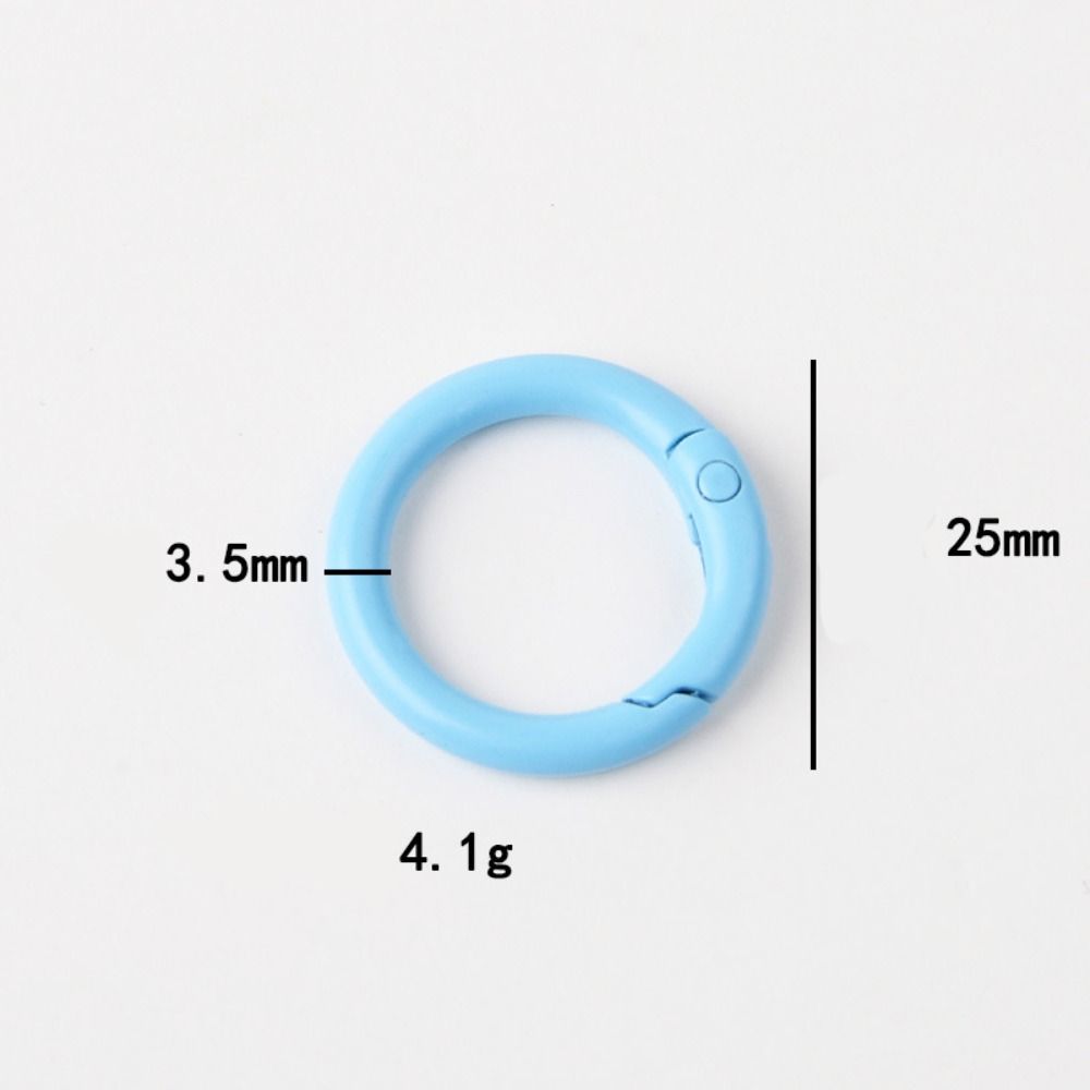 5 шт. Пряжки Соединитель 25 мм Кольцо Карабины для брелока Цветные Прочные Открывающиеся Круглые Карабины Металлические Пружинные Застежки Цепь для собаки