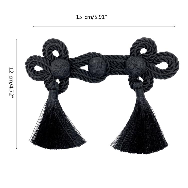 Three Leaves Fringe Knot Buttons Chinese Clothing Decorative Sewing Accessories