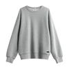 Autumn Flower Gray Luxury Waffle Without Liner and Hooded Gray Casual Plain Solid Color Sweater.