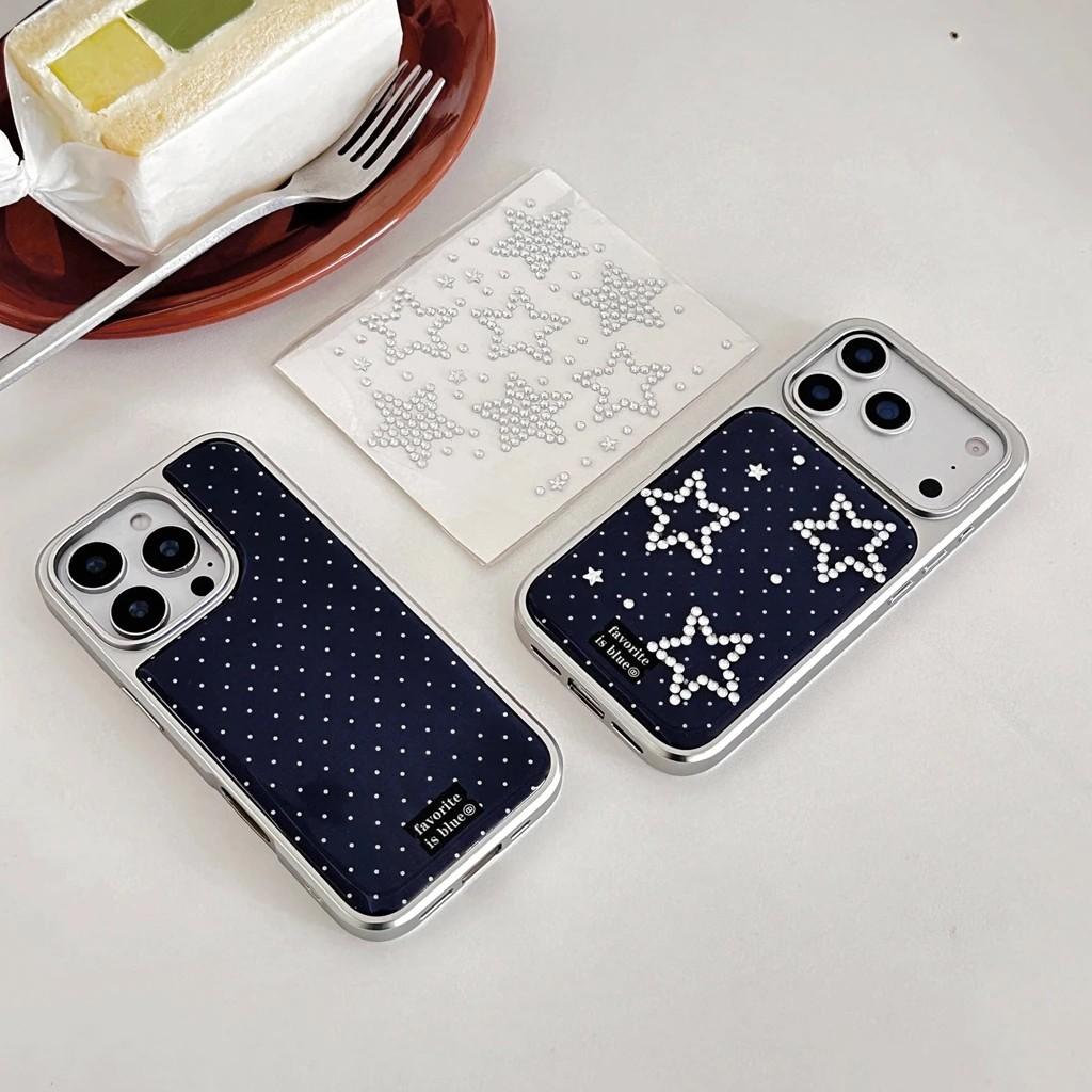 Роскошный чехол Clmj в горошек и со звездами для iPhone 17 16e 16 15 14 13 12 11 Air Pro Max X XR XSMAX 8 7 Plus Свитч-принт Задняя крышка