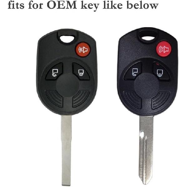 SEGADEN Silicone Cover Protector Case Holder Skin Jacket Compatible with Ford Edge Escape Expedition Explorer F-150 Flex Ranger Windstar 3 Button