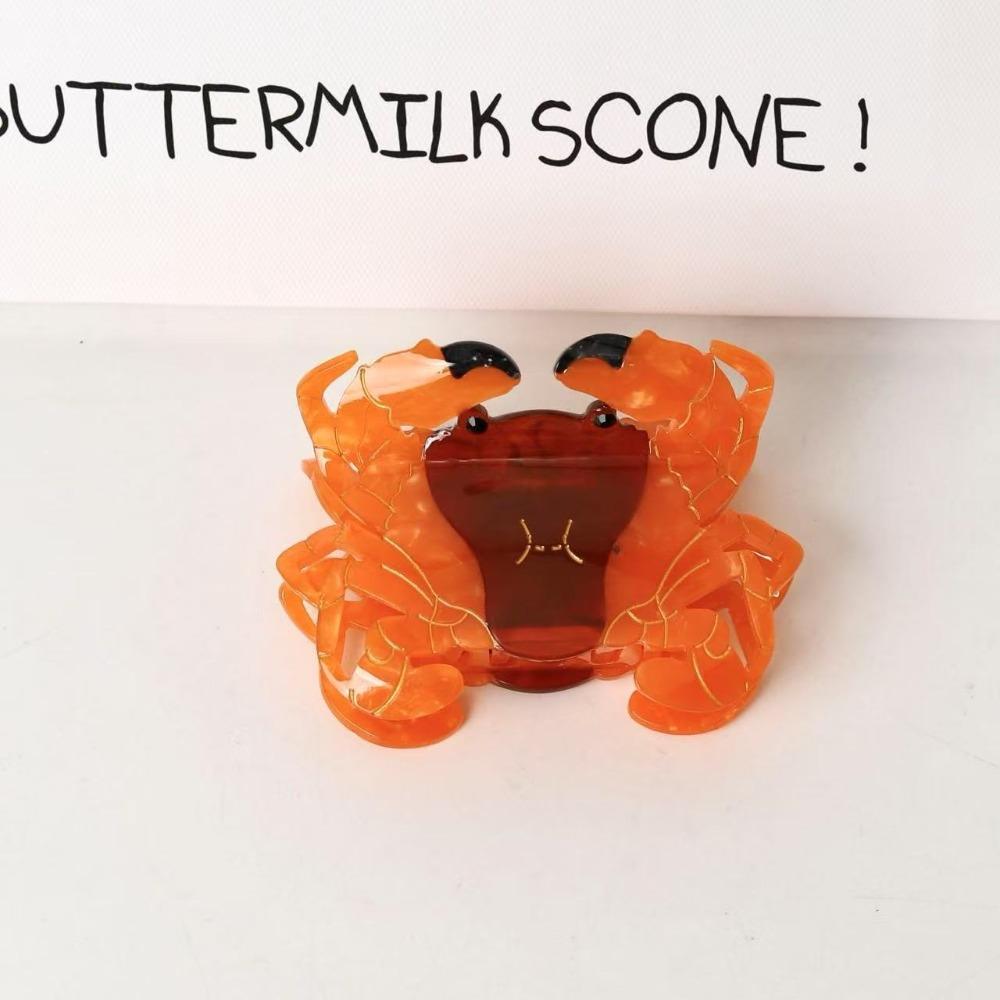 Sweet Ocean Animal Shark Clip Geometry Creative Hair Claw Crab Acetate Hair Clip Female