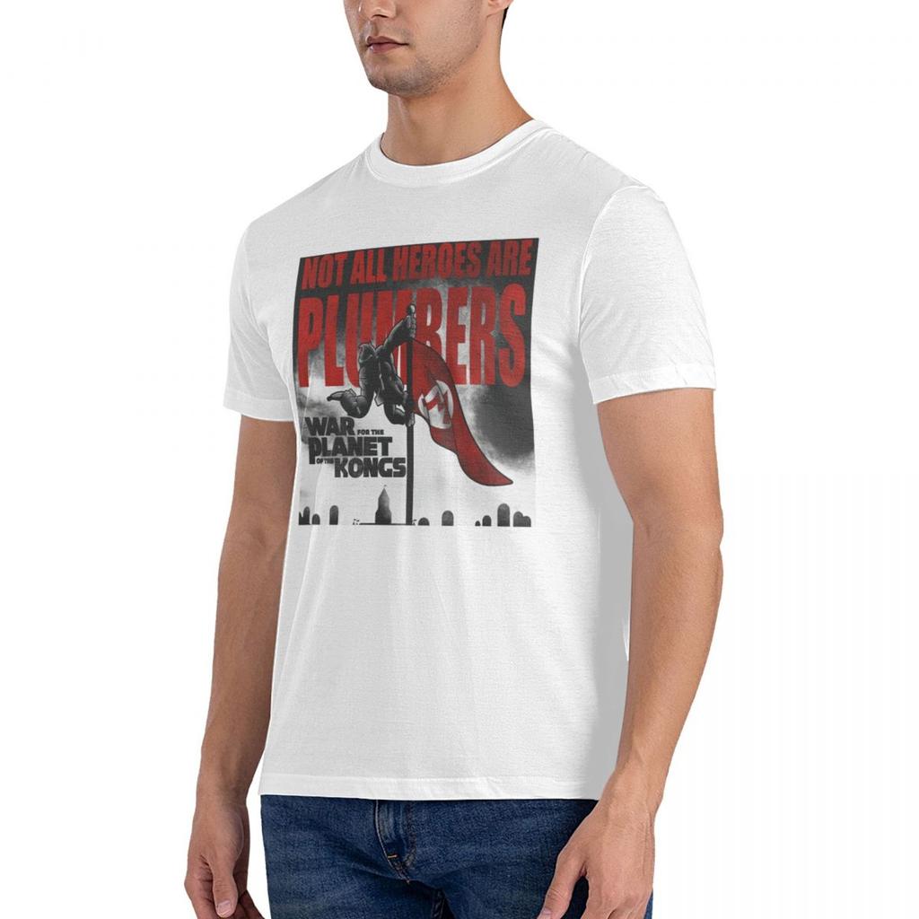T Shirt Donkey Kongs Not All Heroes Are Plumbers Print Casual Short Sleeve Tees Unisex Gothic T Shirt