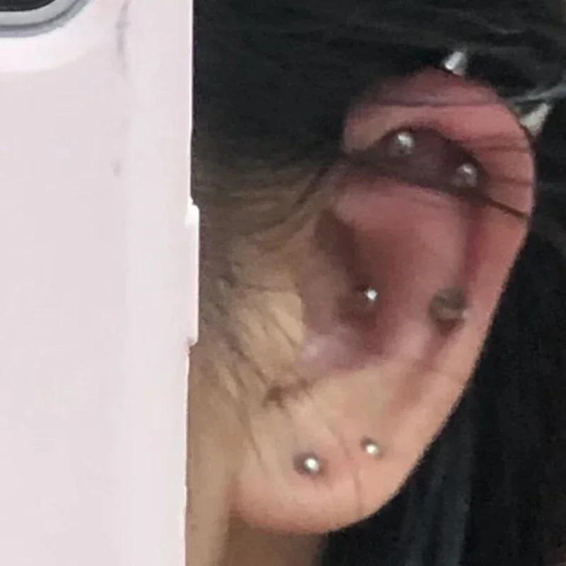 Fake Piercing Stud Set Fake Nose Ring Stud with Sticker Pack Fake Eyebrow Lips Piercing Non Piercied Earring Stud Body Jewelry