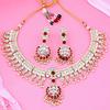 Великолепный позолоченный комплект украшений Estele Kundan для женщин с жемчугом и эмалью