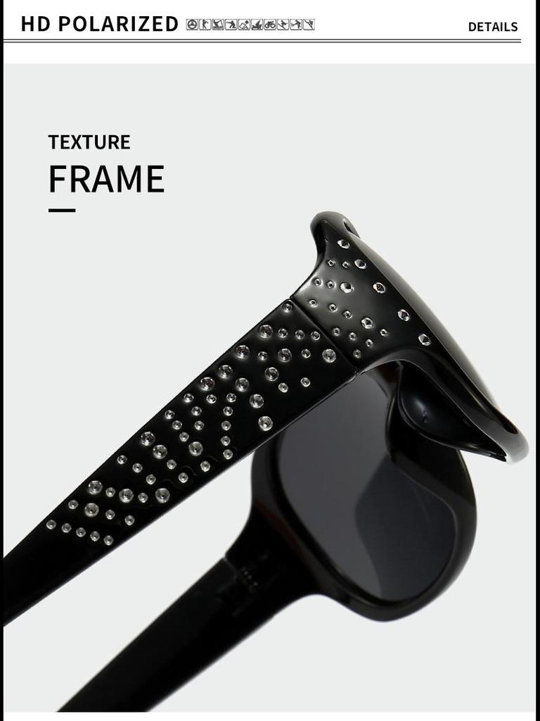 Женские большие поляризованные солнцезащитные очки Diamond Oval, защита от ультрафиолета HD для вождения