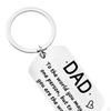 Keychain Pendant Father's Day Gift Simple Unique Key Chain Charm Father Keyring for Dad Husband