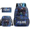 3 шт. Рюкзак Jujutsu Kaisen для мальчиков и девочек Аниме Mochila Студенческая школьная сумка с плечевой сумкой Пенал Ежедневная дорожная сумка Rucksack
