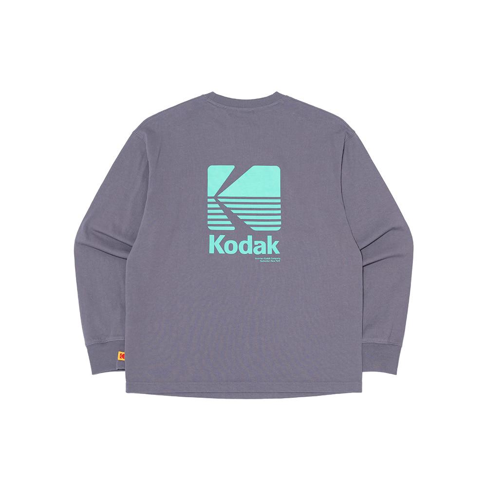 KODAK Big Logo Graphic Long Sleeve T-Shirt Grey