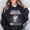 Installing Muscles Women Hoodies Fashion Casual Hoodies Funny Gym Unicorn Design Sweatshirts Fitness Workout Harajuku Sweatshirt