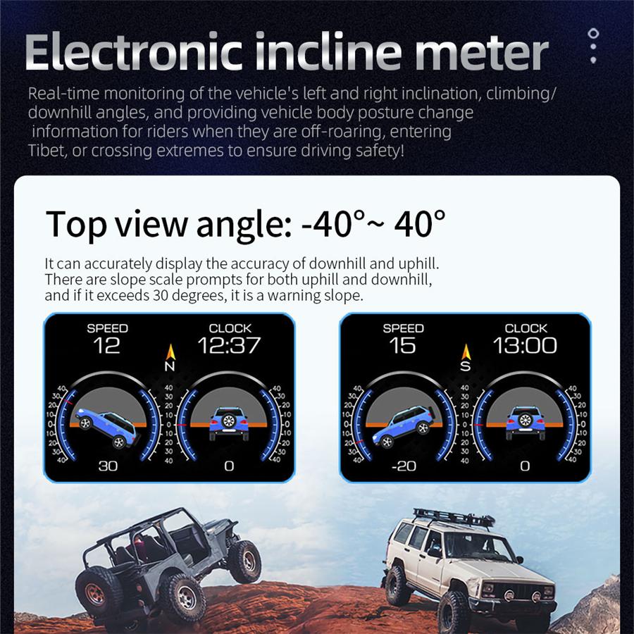 Двойная система Авто HUD Дисплей Проектор для автомобиля Сигнализация OBD2 GPS Уклономер Спидометр Лобовое стекло Электронные аксессуары