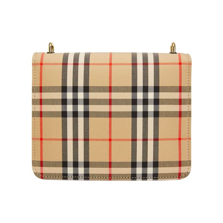 Burberry Vintage Check D-Ring Leather Crossbody Bag For Women Daily Travel Use