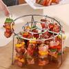 Stainless Steel Air Fryer Skewer Rack, DIY BBQ, with 24pcs, for Meat and Vegetables, Compatible with 3.5qt-5.5qt Air Fryer, Oven and Pressure Cooker